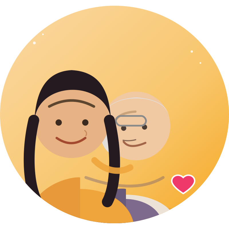 An DilseTalk companion spending time with an elderly client